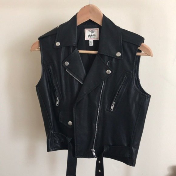NWOT UO Alice Ritter Vegan Leather Moto Vest - Picture 1 of 5